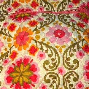 Vera Bradley Pink and Green Floral Quilted Bag